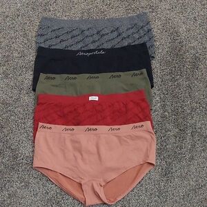 5 Pack Aeropostale Panties Hipster Style New Never Worn "Washed" Multicolor XL